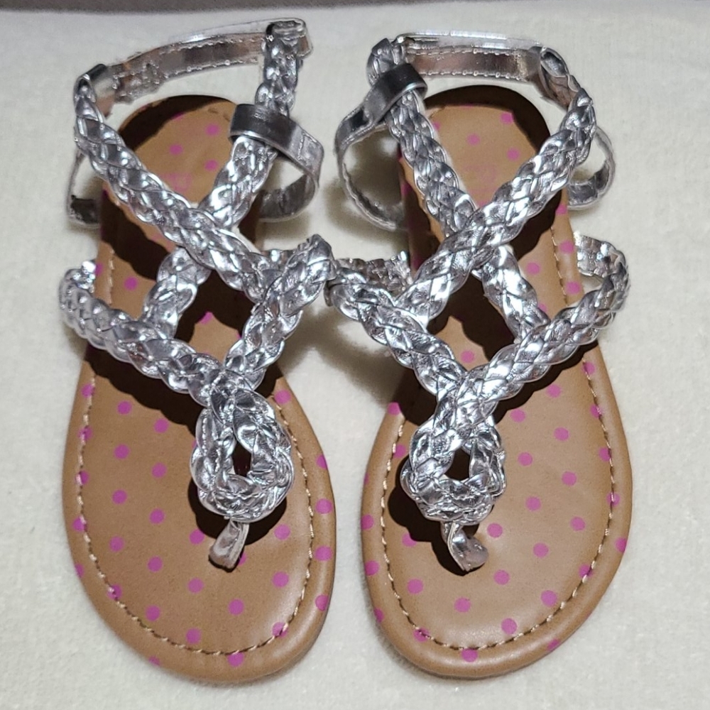 NWOT Piper silver sandals kids size 8M
